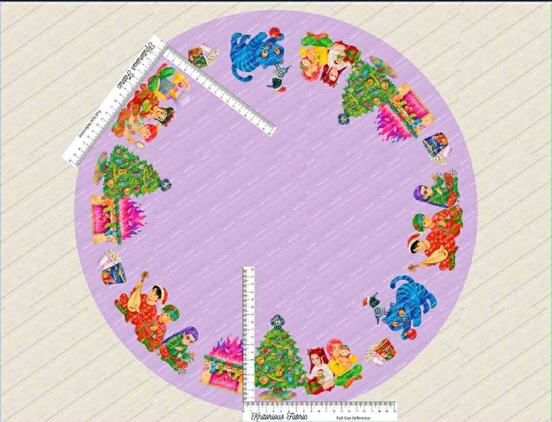 *Pre-Order* PopStar Circle - Purple 2yd PANEL (Clothing Size)