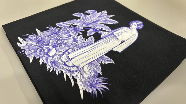 *RETAIL* Toile of War 30x36 Panels - Purple/Black