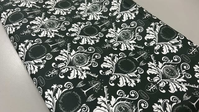 *RETAIL* Rings Damask (Half Size) (Very Dark Green)