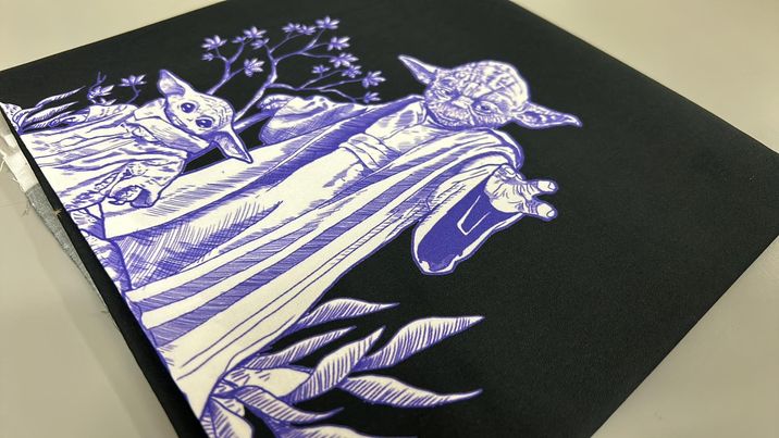 *RETAIL* Toile of War 30x36 Panels - Purple/Black
