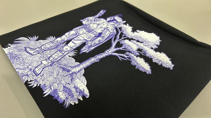 *RETAIL* Toile of War 30x36 Panels - Purple/Black