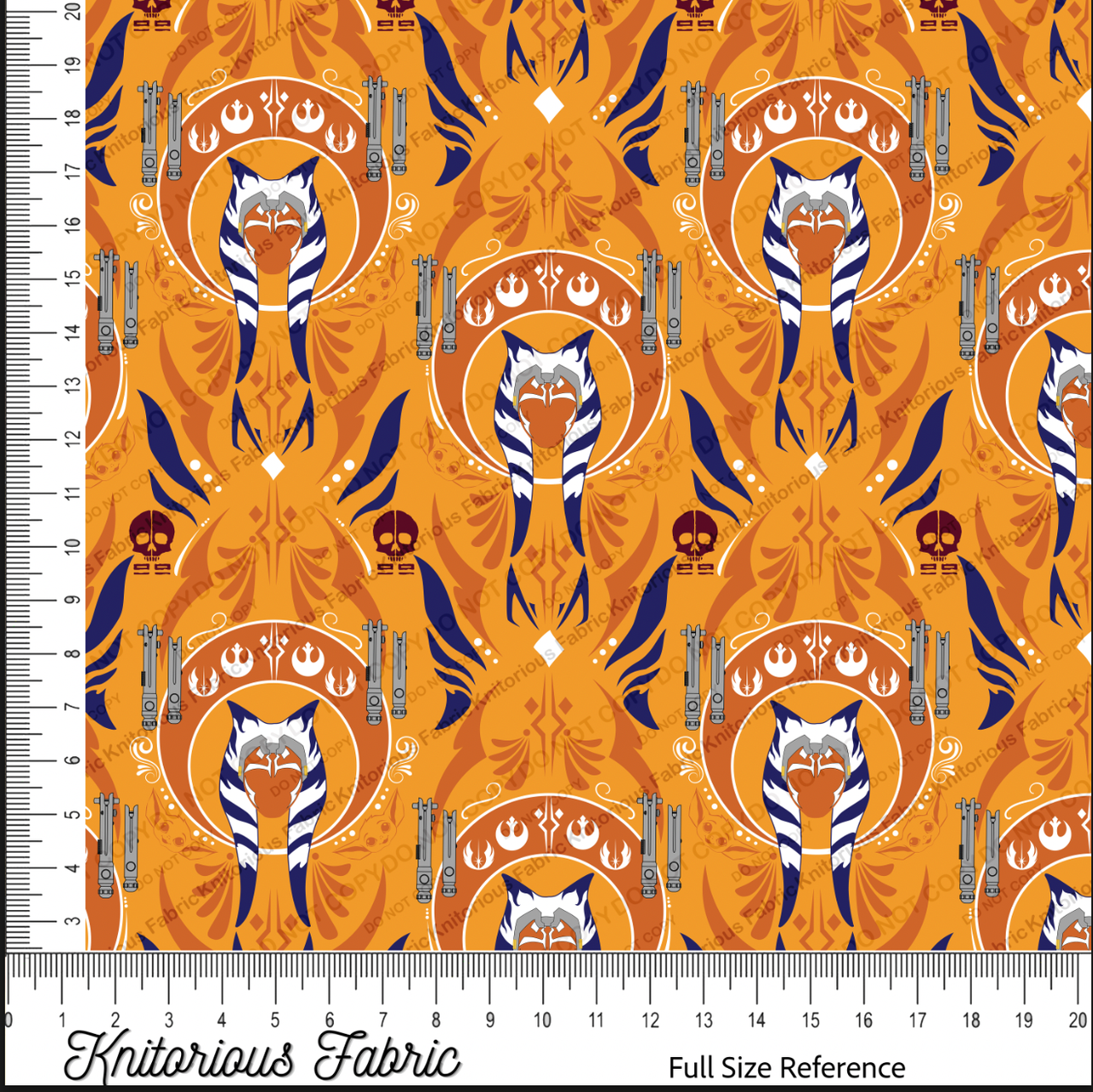 *Pre-Order* A-Snips Damask - Blue and Orange