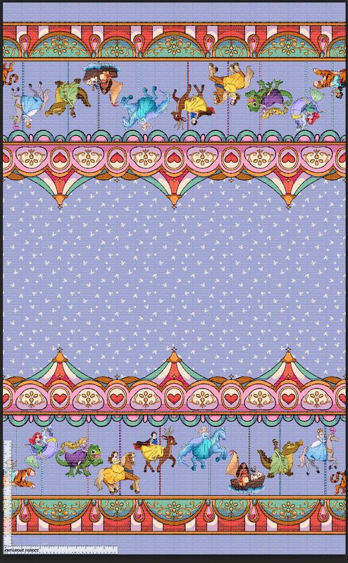 *Pre-Order* Carousel Princesses Double Border - Lavendar Pearls