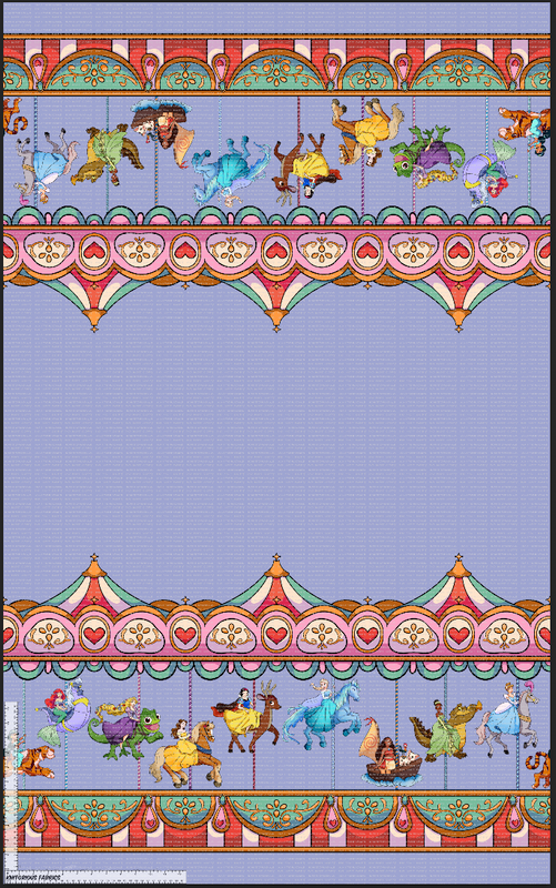 *Pre-Order* Carousel Princesses Double Border - Lavendar