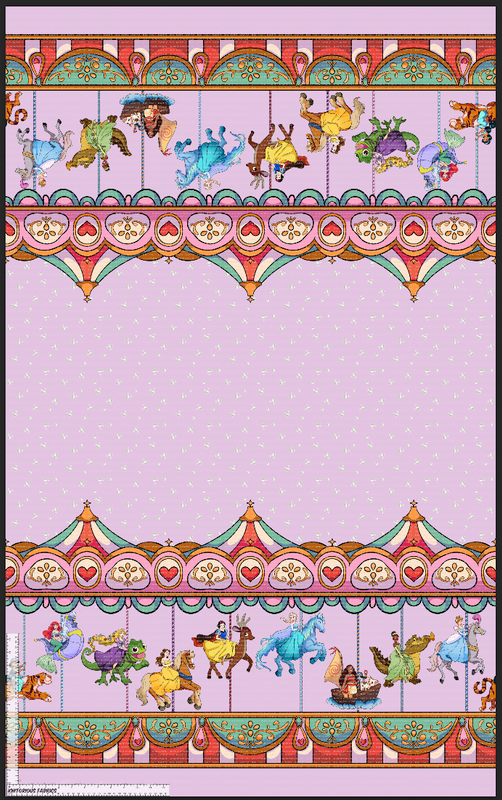 *Pre-Order* Carousel Princesses Double Border - Pink Pearls