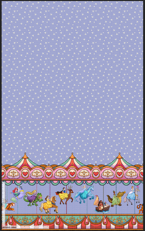 *Pre-Order* Carousel Princesses Single Border - Lavendar Pearls