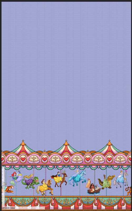 *Pre-Order* Carousel Princesses Single Border - Lavendar