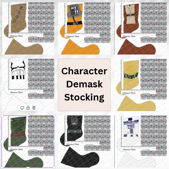 *Pre-Order* Character Damask Stocking Panels