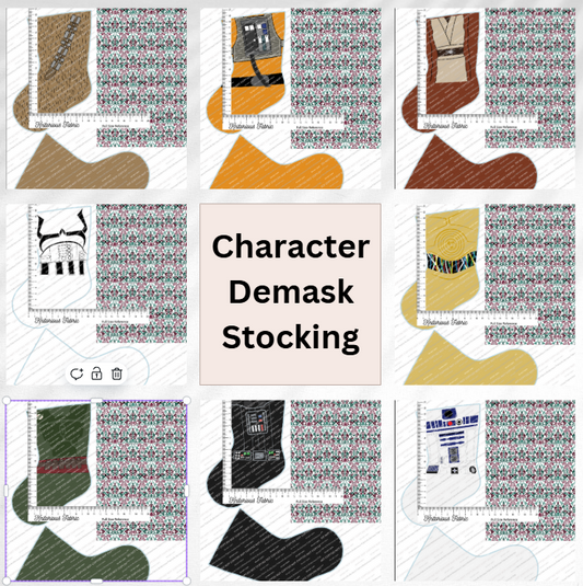 *Pre-Order* Character Damask Stocking Panels