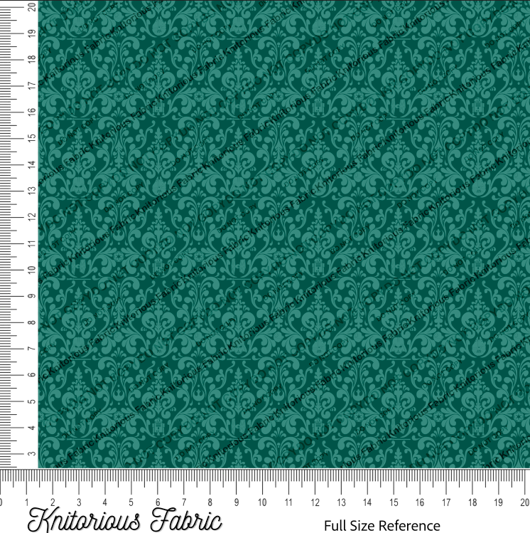 *Pre-Order* Christmas Vehicles Damask - Emerald