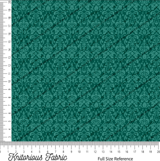 *Pre-Order* Christmas Vehicles Damask - Emerald
