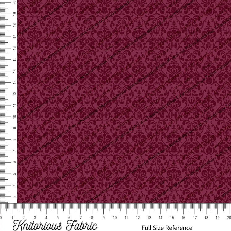 *Pre-Order* Christmas Vehicles Damask - Garnet