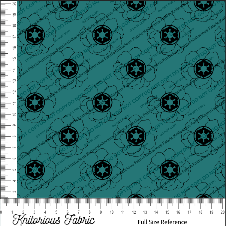 *Pre-Order* Floral Logo Empire - Teal