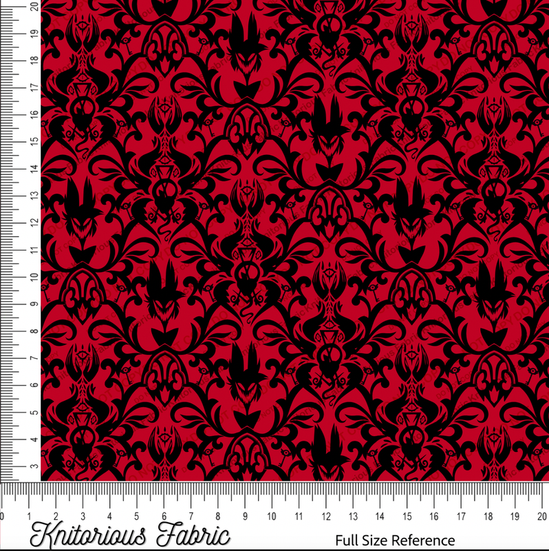 *Pre-Order* Hella Damask - Black and Red