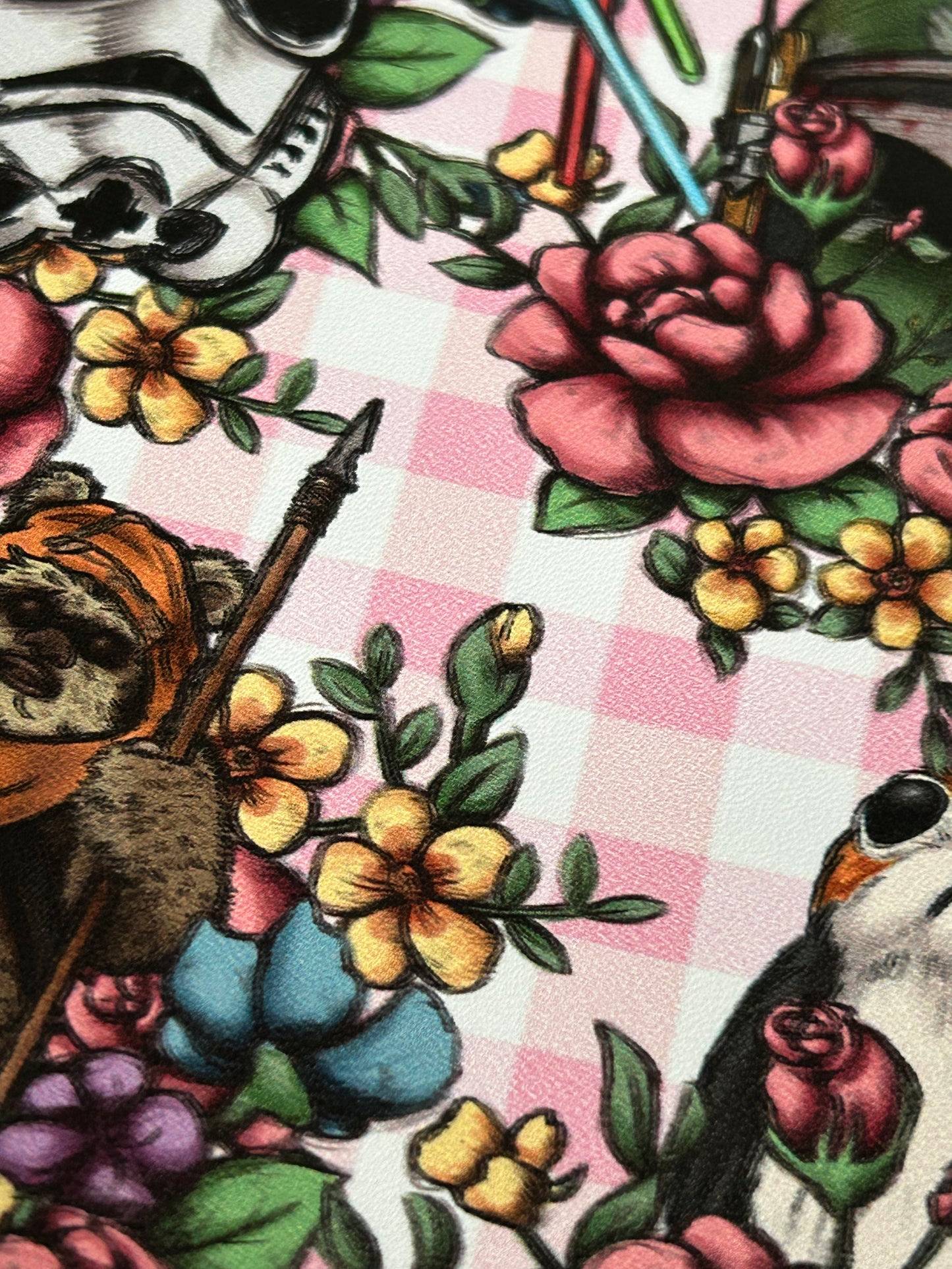 *RETAIL* VINYL OG FW All - Pink Gingham - Slightly Doubled/Blurry Printed (See Photos)