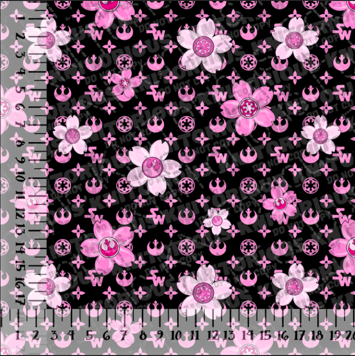 *Pre-Order* Lou SW - Pink Lg Blossoms on Black