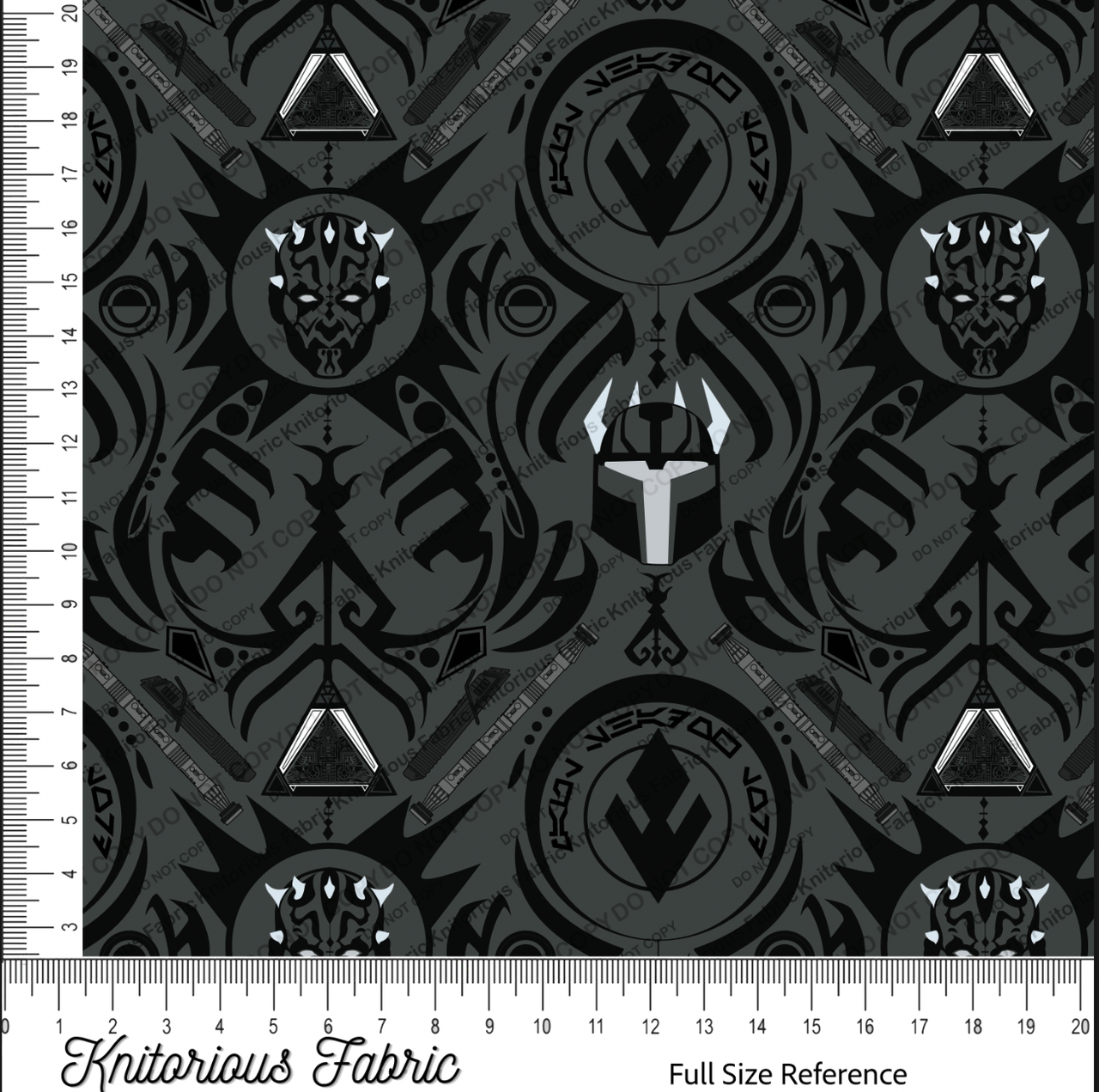 *Pre-Order* Maul Damask - Charcoal Black