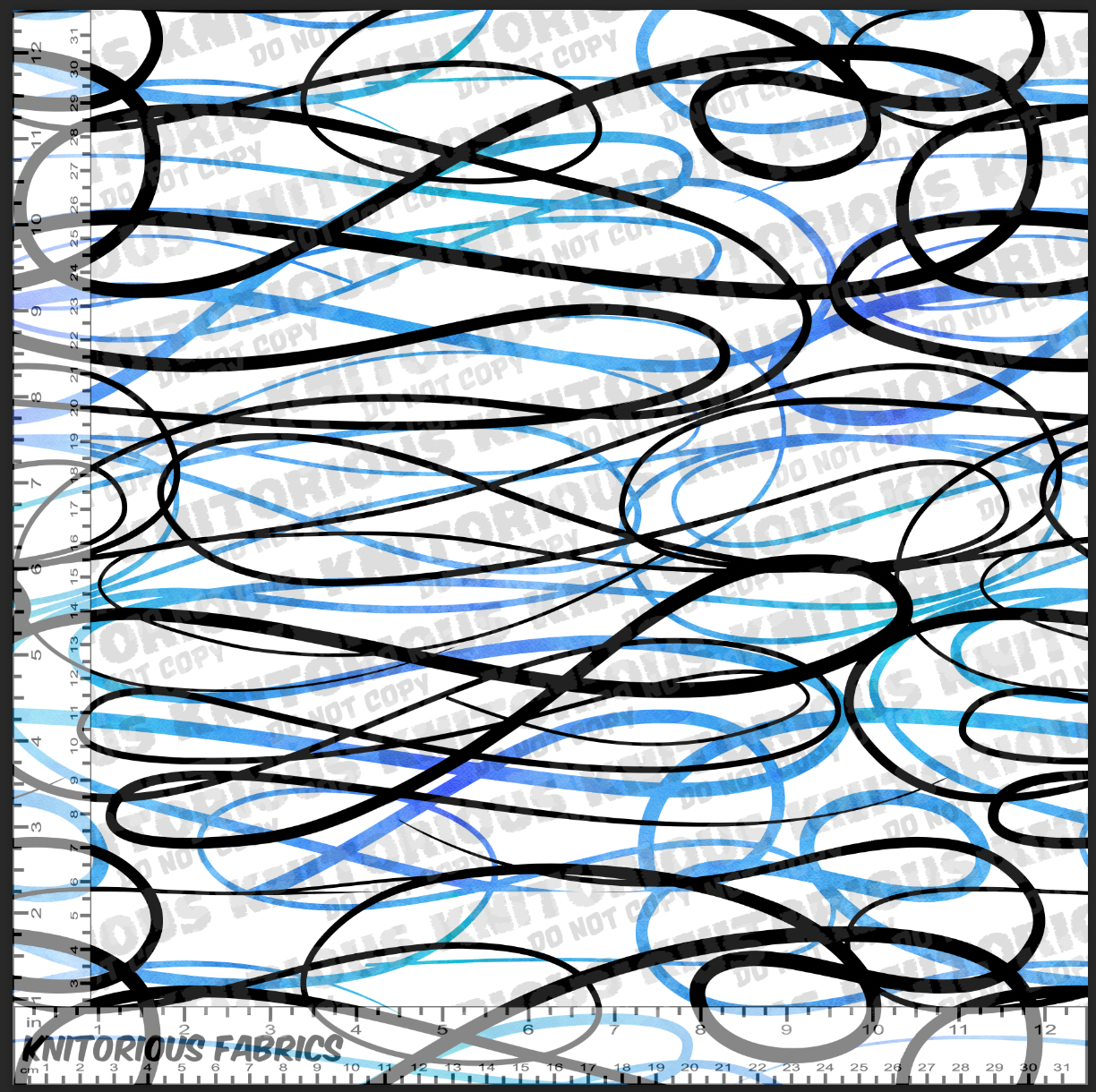 *Pre-Order* Scribbles (Blue on White)