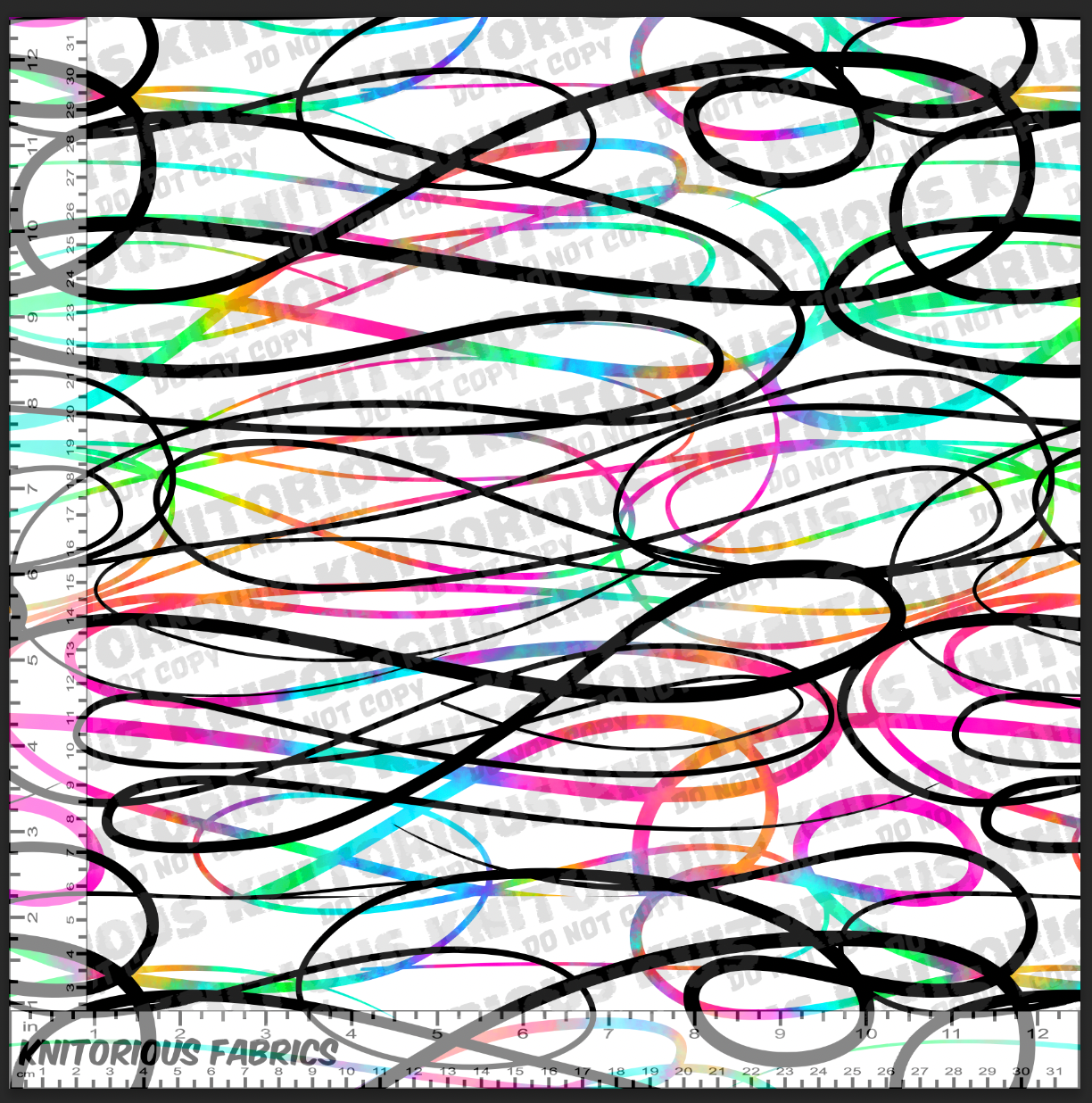 *Pre-Order* Scribbles (Rainbow on White)