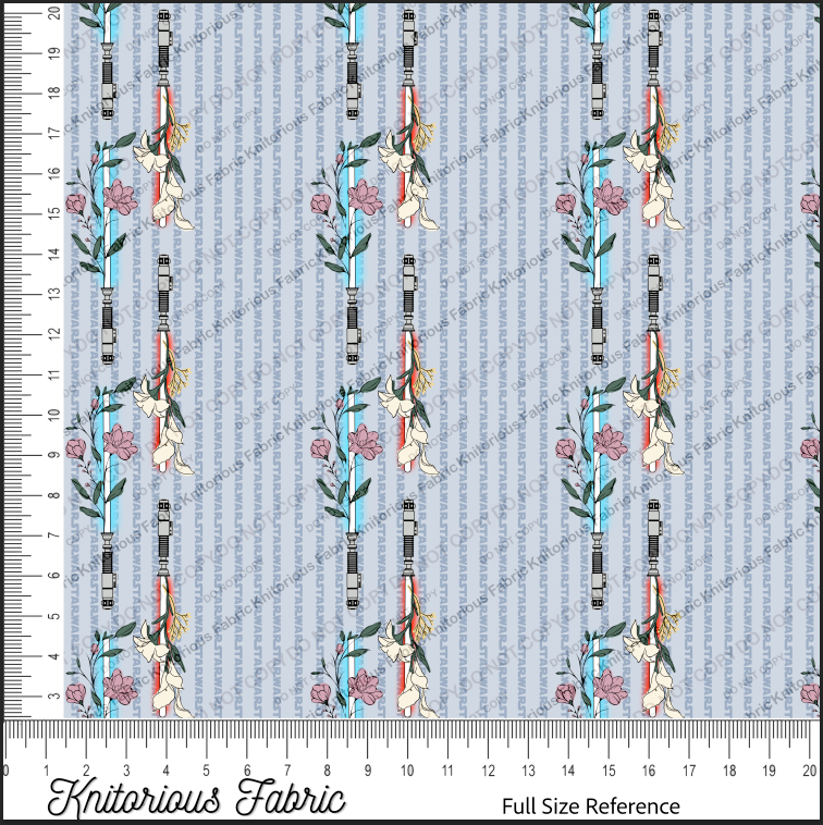 *VINYL Pre*-Order* Sketchy Saber Pinstripes - Blue
