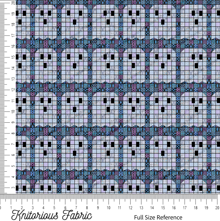 VINYL *Pre-Order* Ghostly Quilt - Blue Small
