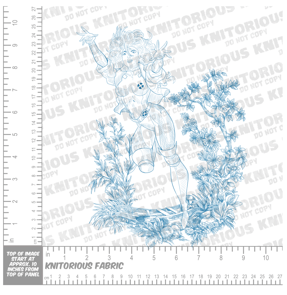 *Pre-Order* Toile Hero and Heroine Panels Set 2 - Blue