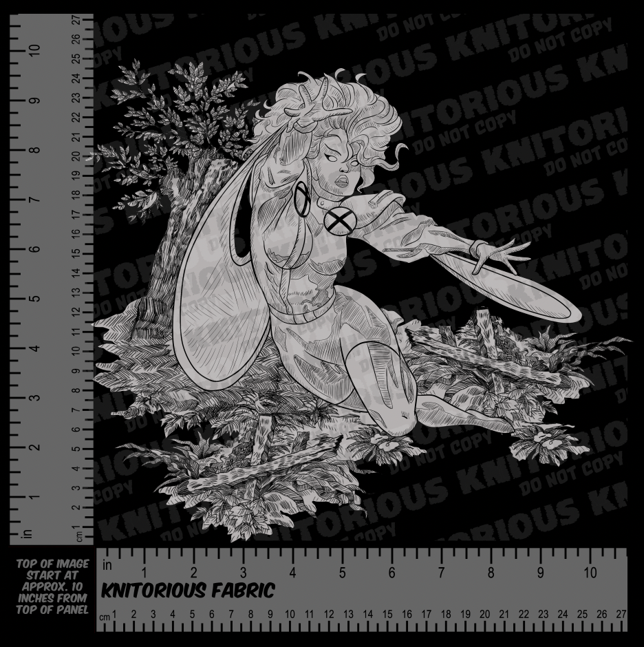*Pre-Order* Toile Hero and Heroine Panels Set 2 - Black