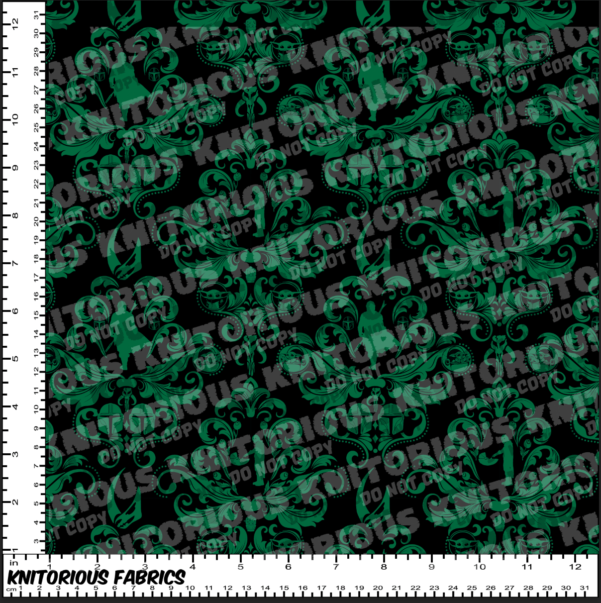 *Pre-Order* Din Damask - Green