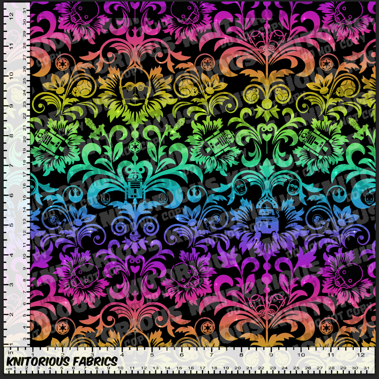 *Pre-Order* Damask Robots 2023 - Rainbow