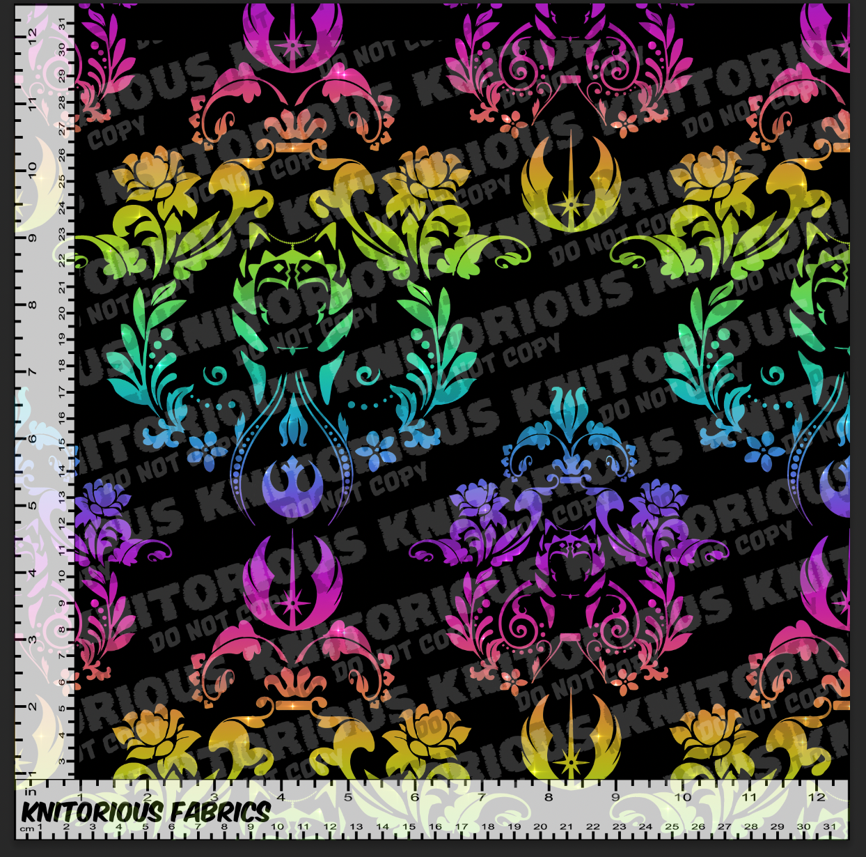 *Pre-Order* Snips Damask - Rainbow