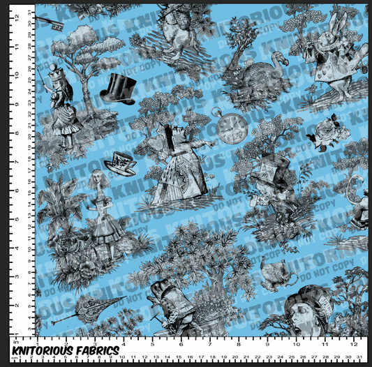 *Pre-Order* Black & Blue Wonderland Toile