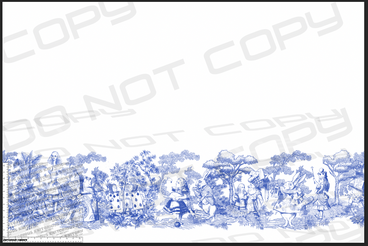 *Pre-Order* Blue Toile Border Print