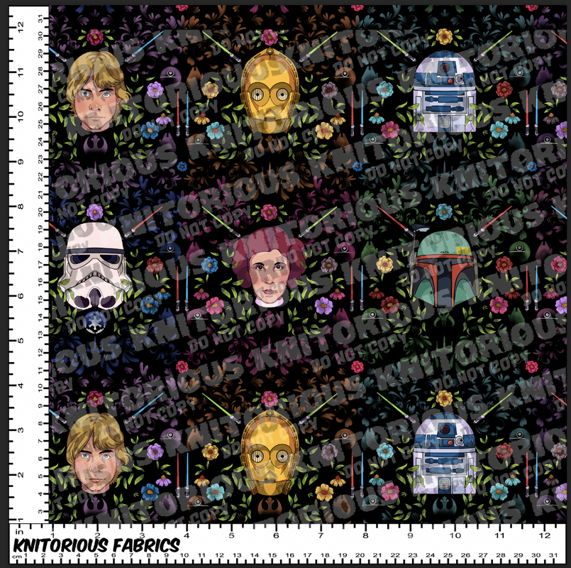 *Pre-Order* Colorful Damask - Black