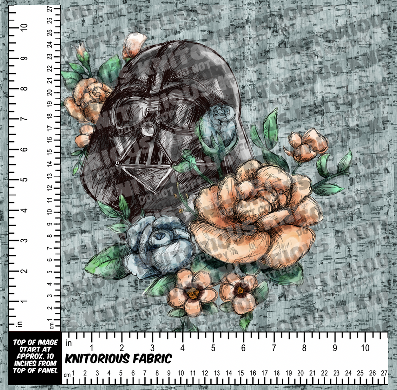 *Pre-Order* FW Orange Flowers Panels - Teal Cork