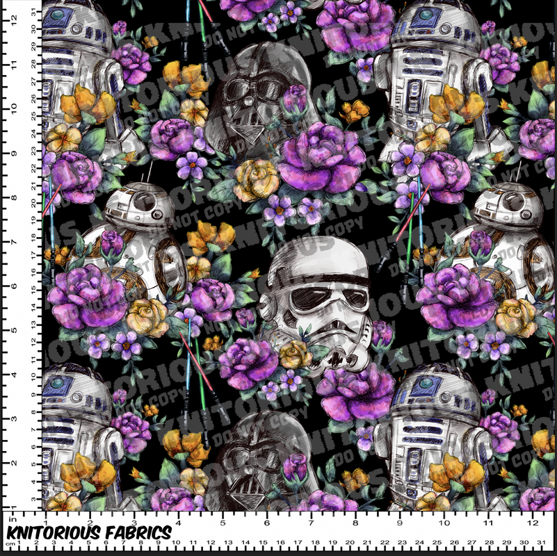 *Pre-Order* FW Vivid Purple Flowers Black