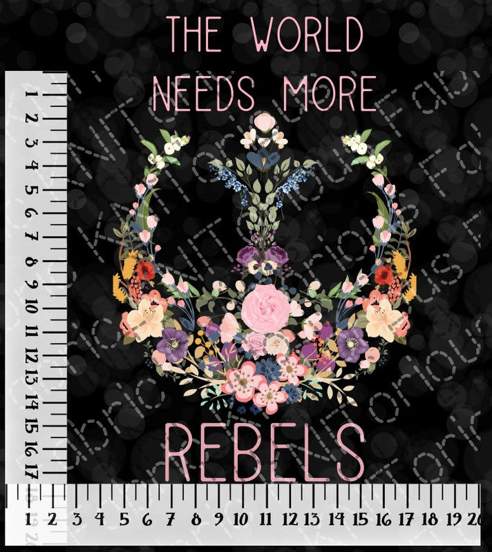 *Pre-Order* Floral R Blanket Panel 72 x WOF