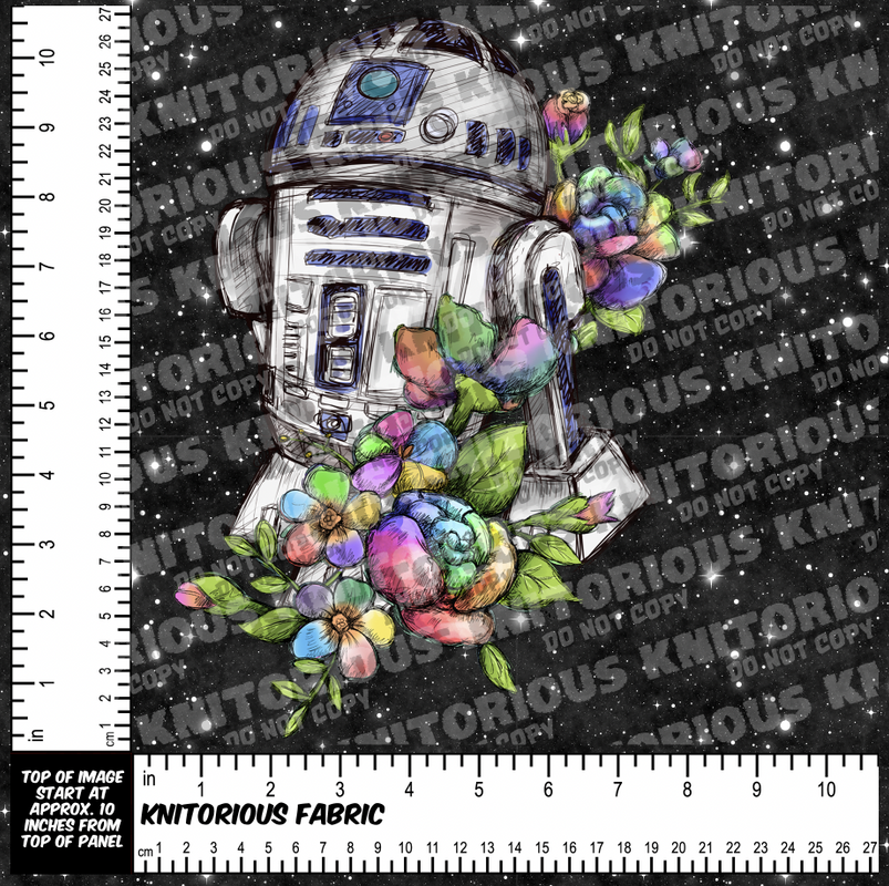 *Pre-Order* FW Rainbow Flowers Panels Black Galaxy