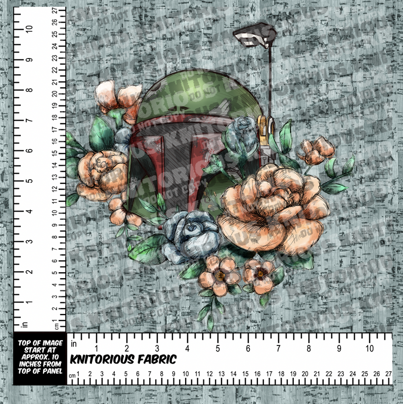 *Pre-Order* FW Orange Flowers Panels - Teal Cork