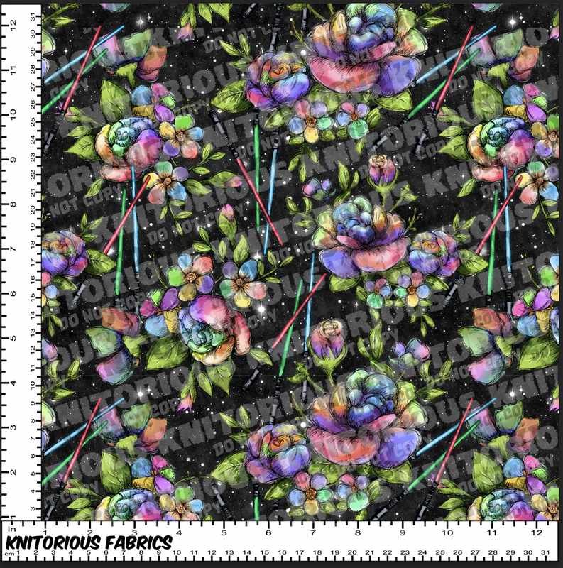 *Pre-Order* Rainbow Floral Coordinate Black Galaxy