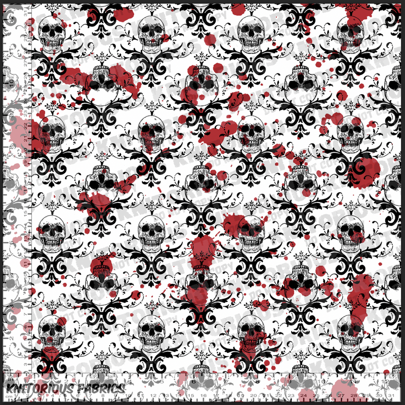 *Pre-Order* Skull Damask - Bloody