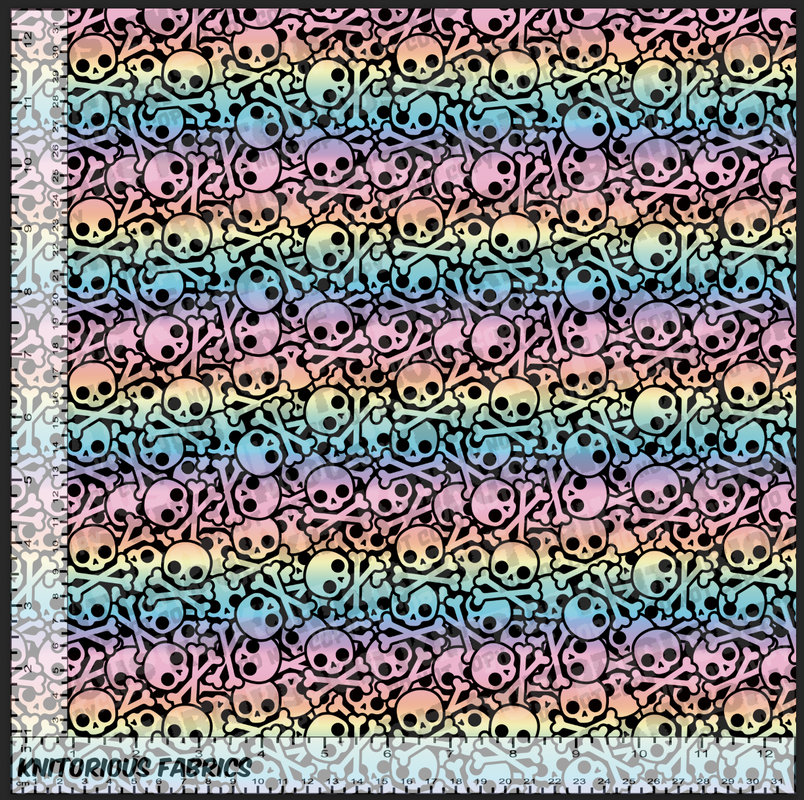 *Pre-Order* Skulls Pastel and Black