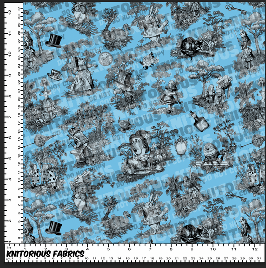 *Pre-Order* Black & Blue Wonderland Toile Smaller