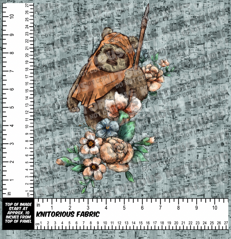 *Pre-Order* FW Orange Flowers Panels - Teal Cork