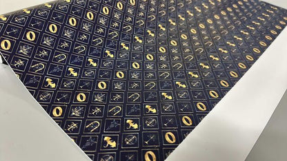 *RETAIL* VINYL Diamond Rings-Gold On Navy(Half Size) - Slightly Doubled/Blurry Printed (See Photos)