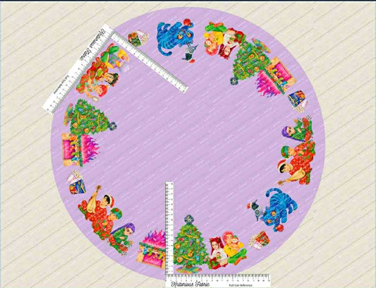 *Pre-Order* PopStar Circle - Purple 2yd PANEL (Clothing Size)