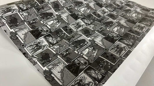 *RETAIL* VINYL Retro Galaxy Comic - BW(Half Size)  - Slightly Doubled/Blurry Printed (See Photos)