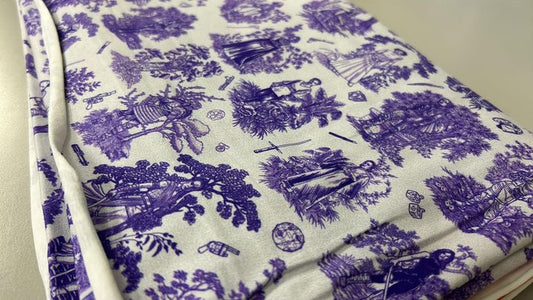 *RETAIL* WOSW Purple Toile - (Half Size)