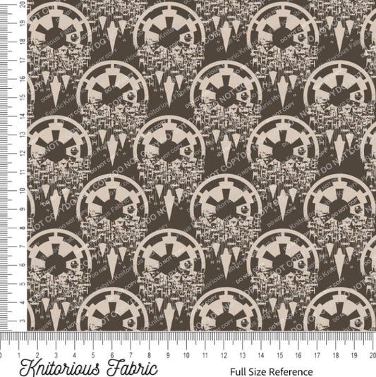 *Pre-Order* Emp Ships in Symbols - Tan on Brown