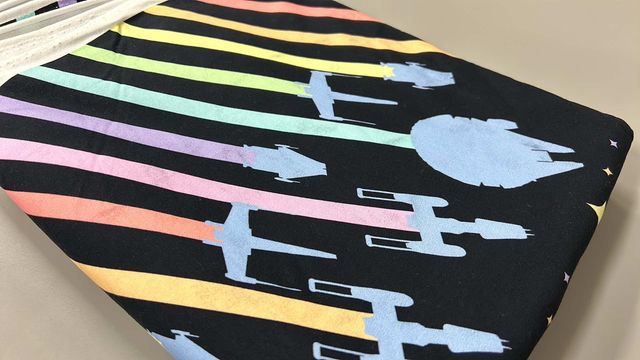 *RETAIL* Pride Double Border Print - Black - (Has Black Smudges On Lighter Colors In Areas)