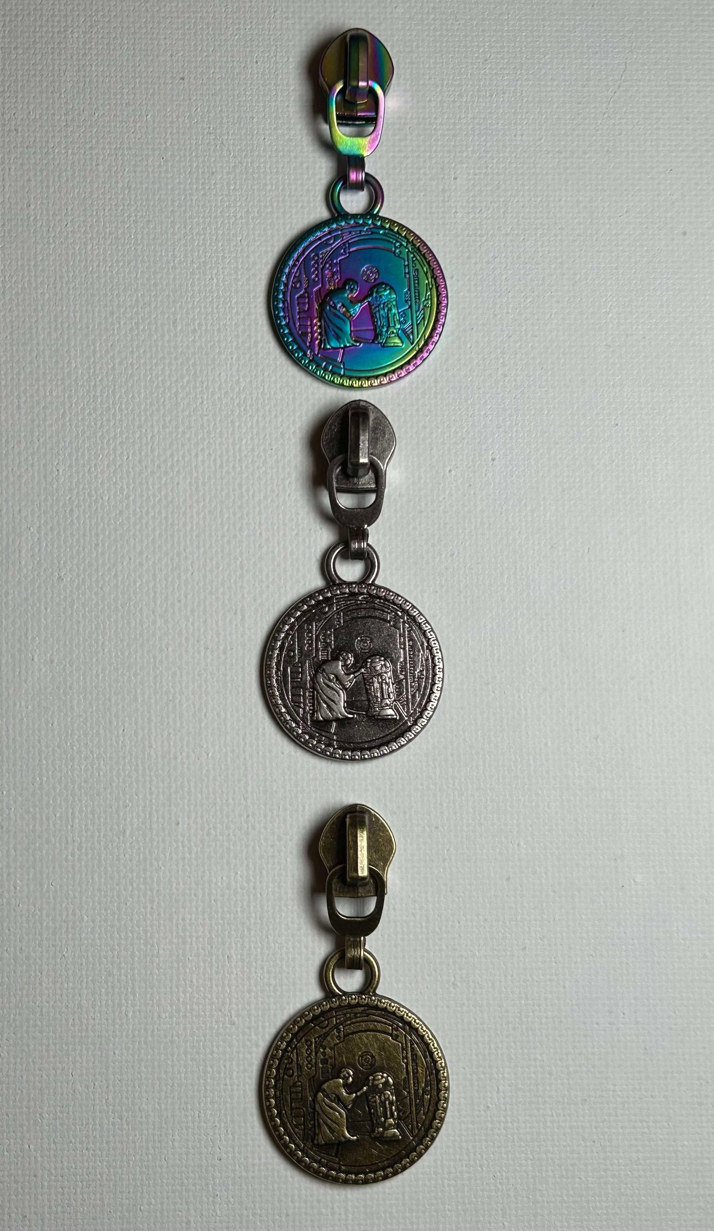 *RETAIL* Princess & Friendly Bot Zipper Pulls